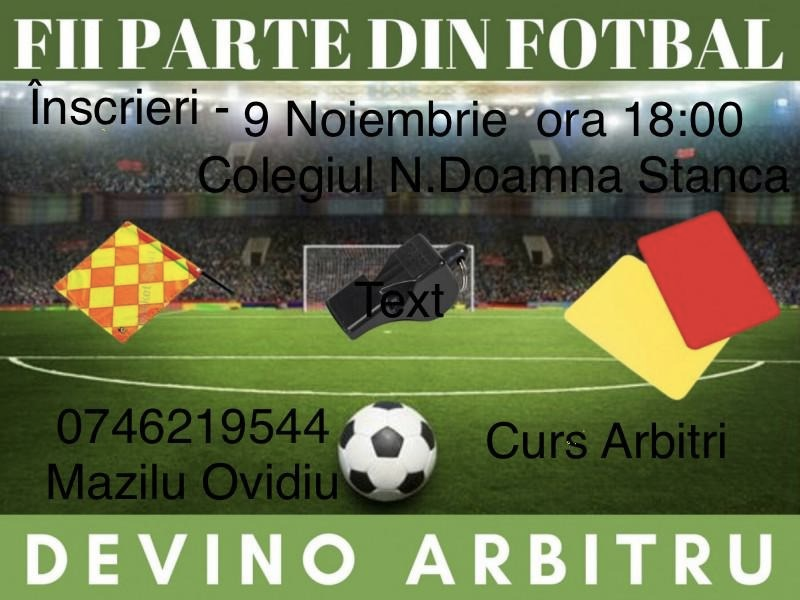 curs arbitri noiembrie 2023