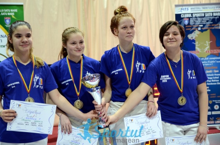 Floretă: România 1 a câștigat ediția a VII-a a Cupei Satu Mare la floretă pentru cadeți, în proba feminină pe echipe
