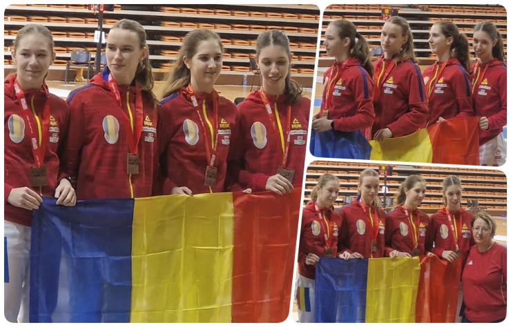 Spadă | România, cu sătmăreanca Ana Tomșa în echipă, a câștigat medalia de bronz la Novi Sad Open European